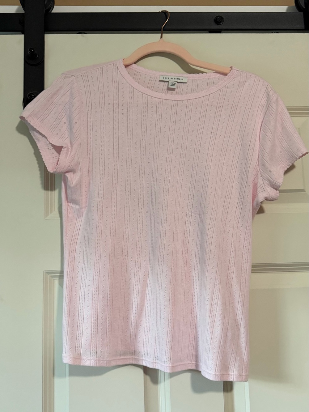 Paul & Joe Sister Pink Short Sleeve Eyelet Knit Tee